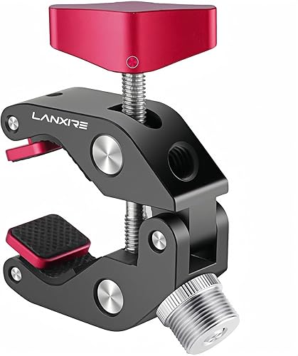 Soporte de micrófono Super Clamp con tornillo de 14 a 58 pulgadas, compatible con micrófonos o accesorios de fotografía, carga máxima de 4.4 libras