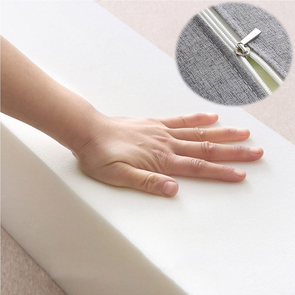Lujosa almohada de relleno de colchón de cama suave, rectángulo, funda de relleno de huecos entre cama/cabecero/pared, cojín extraíble para reposabrazos