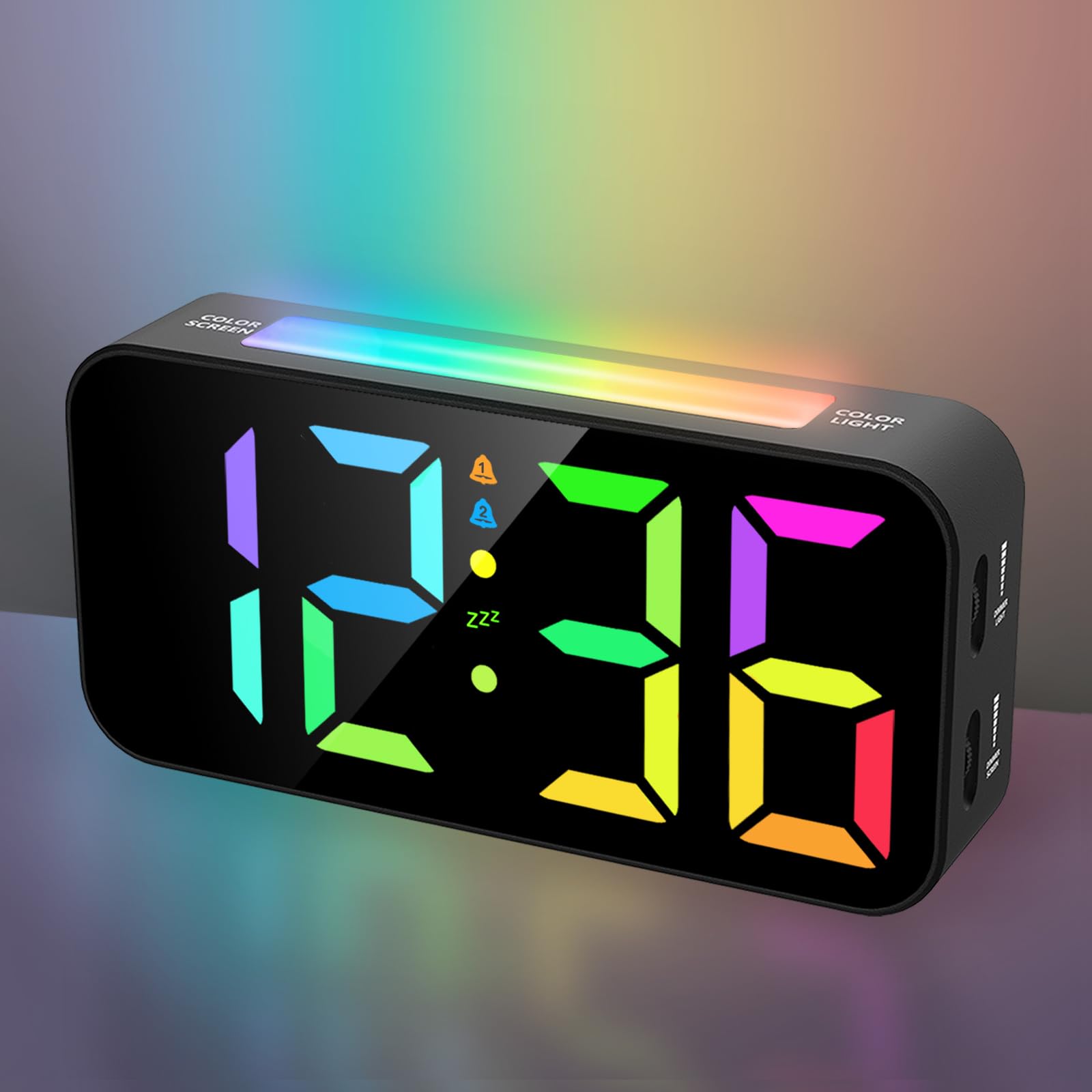 Alarm Clocks Bedside, Digital Alarm Clock with Night Light, Large LED Display, Full Range Brightness, Snooze, 12/24H, Loud Alarm Clocks for Heavy Sleepers, Bedside Alarm Clock for Kids, Seniors