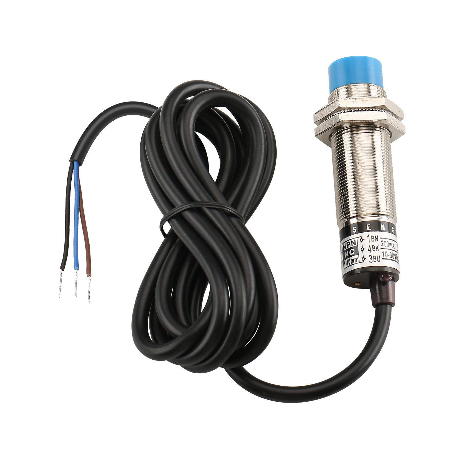 Wengart Commutateur De Capteur De Proximité Capacitif LJC18A3-B-Z, NPN Normally Closed, M18, DC10-30V,300mA, Distance De Détection De 10mm, 3 fils
