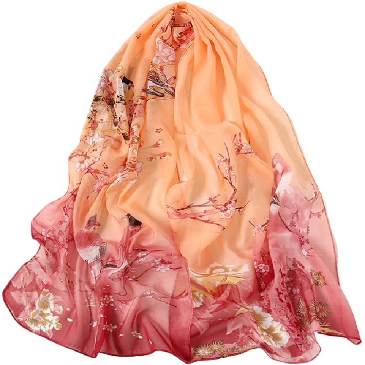 Generic Ladies' Scarves, Floral Dance Performances, Beach & Square Dance Scarves, 160 * 50CM, Silk/100% Scarf