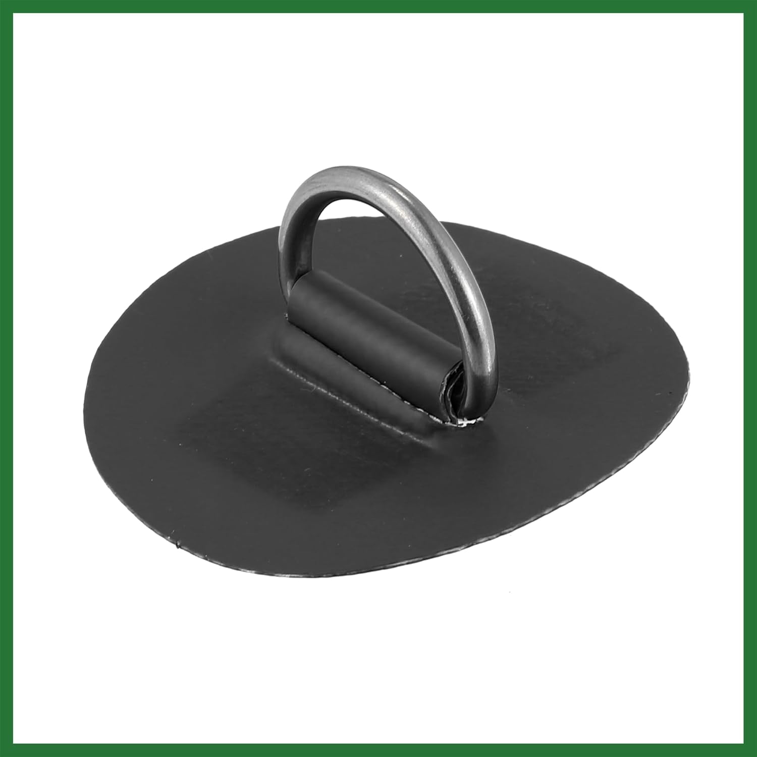 Motoforti 6pcs 6cm Black D Ring Patch PVC Stainless Steel Round Shape D Ring Pad for Surfboard Inflatable Boat Kayak Canoe Deck Long-Lasting