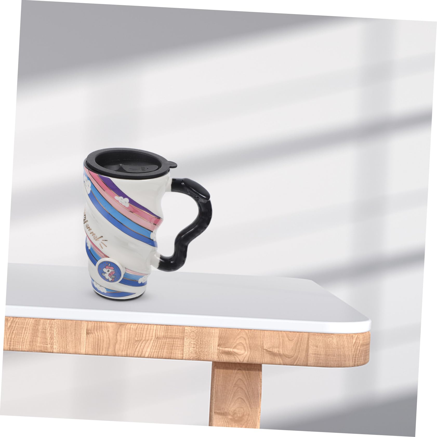 Alipis Tazza da Caffè con Coperchio Divertente Design in Ceramica per Ragazzi E Ragazze Tazza da Tè Riutilizzabile Stili multipli