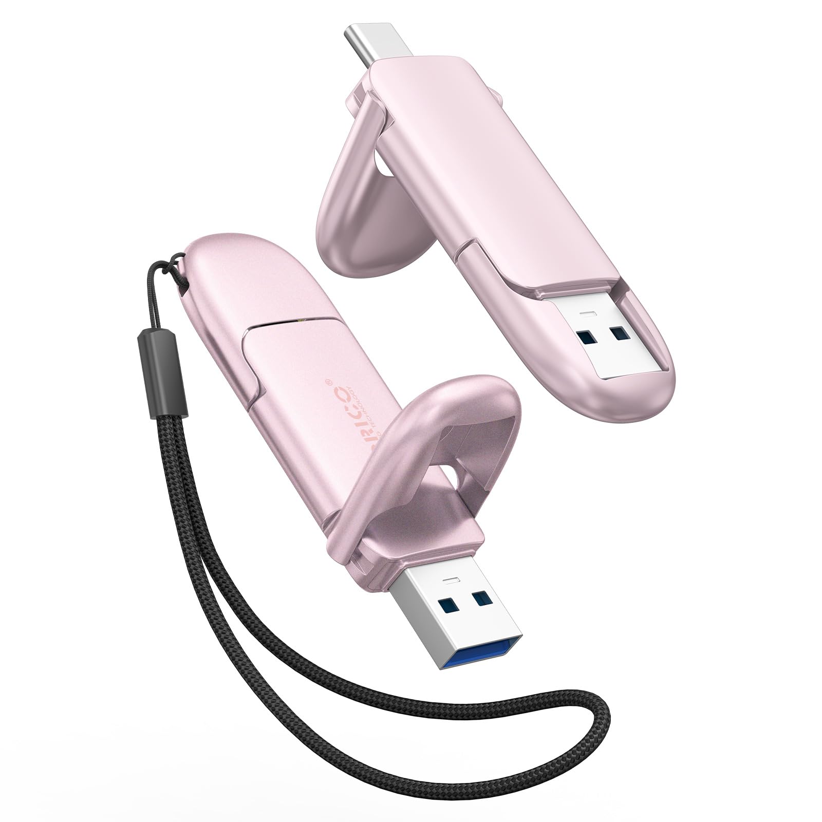 ORICO Neo Memoria Esterna 128 GB, Pendrive USB-C/A, 400MB/s, Rosa Pastello