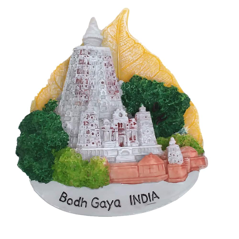 Muyu Magnet 3D Bodh Gaya Bihar India Fridge Magnet,Home & Kitchen Decoration Magnetic Sticker Bodh Gaya Bihar India Refrigerator Magnet Tourist Souvenir Gift