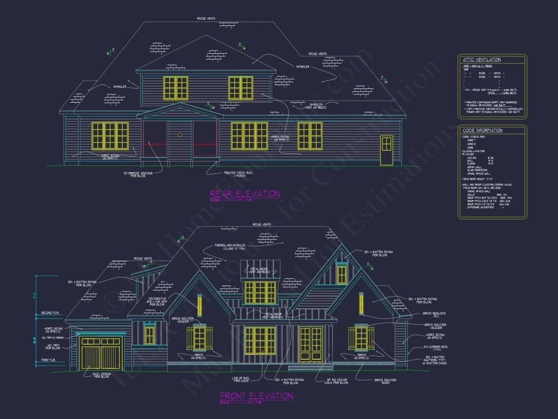 20-2040 HOUSE PLAN - Traditional House Plan with Open Floor Plan and CAD Designs