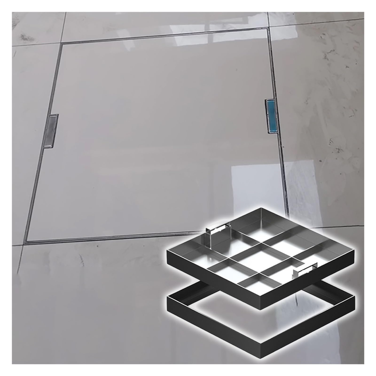 Cubierta de agujero para suelo para reformas de baños y cocinas con azulejos