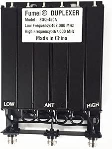 Fumei Duplexor UHF 400-470MHz 30W para repetidor de radio con preestablecido baja frecuencia 462MHz y alta frecuencia 467MHz y N conectores hembra