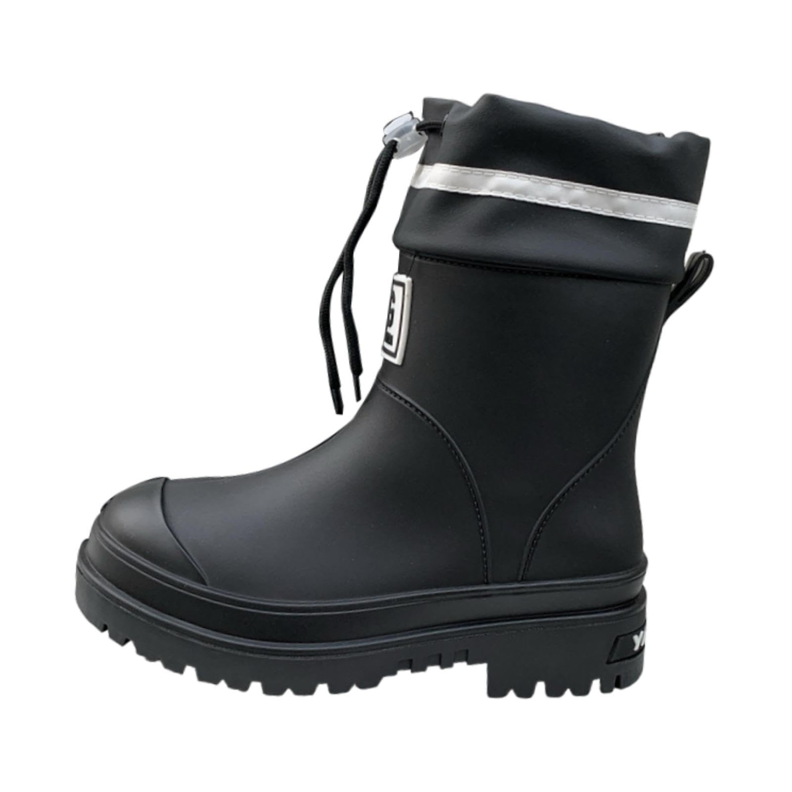 BNF®Women's Waterproof Anti‑Slip Rain Boots – Size EU 39‑40 – Durable PU Leather, Non‑Marking Sole – Ideal for Hiking, Travel & Outdoor Adventures-image-10