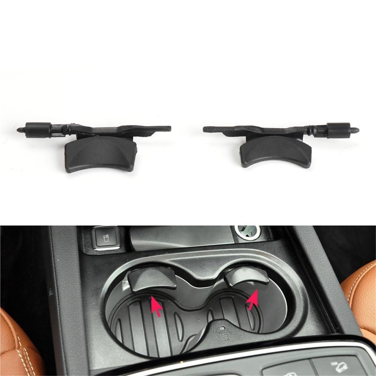 Konsola Środkowa Uchwyt na kubek z wodą na konsolę środkową samochodu, klamra, pasuje do Mercedesa, ML, GL, GLS, GLE, klasy W166, W292 1666806402(Left)