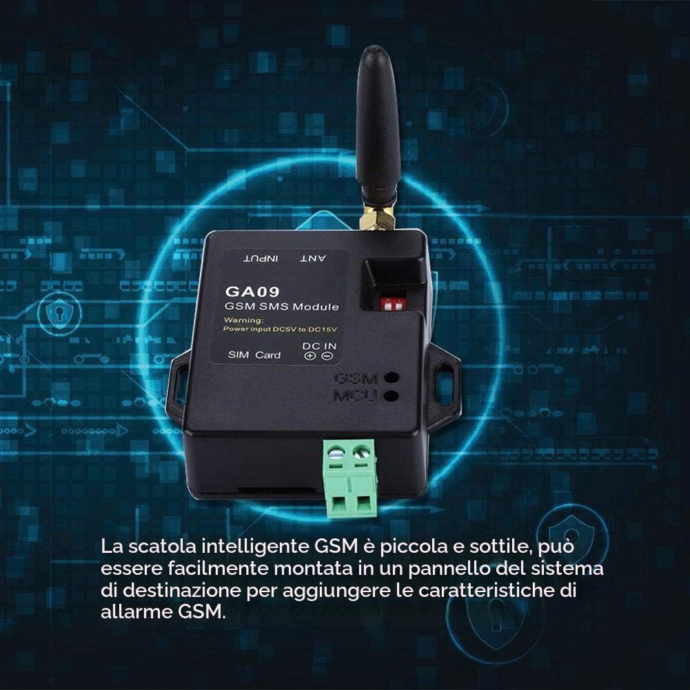 Allarme GSM, SMS Alarm, Wireless GSM Mini 8 Ch Sistema di allarme di sicurezza domestica, Design intelligente e SMS wireless Chiamata di allarme Supporto Testo SMS personalizzato