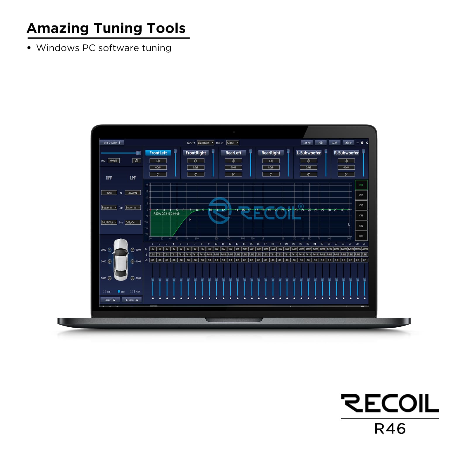 Snapklik.com : Recoil R46 Car Audio DSP Digital Signal Processor Equalizer