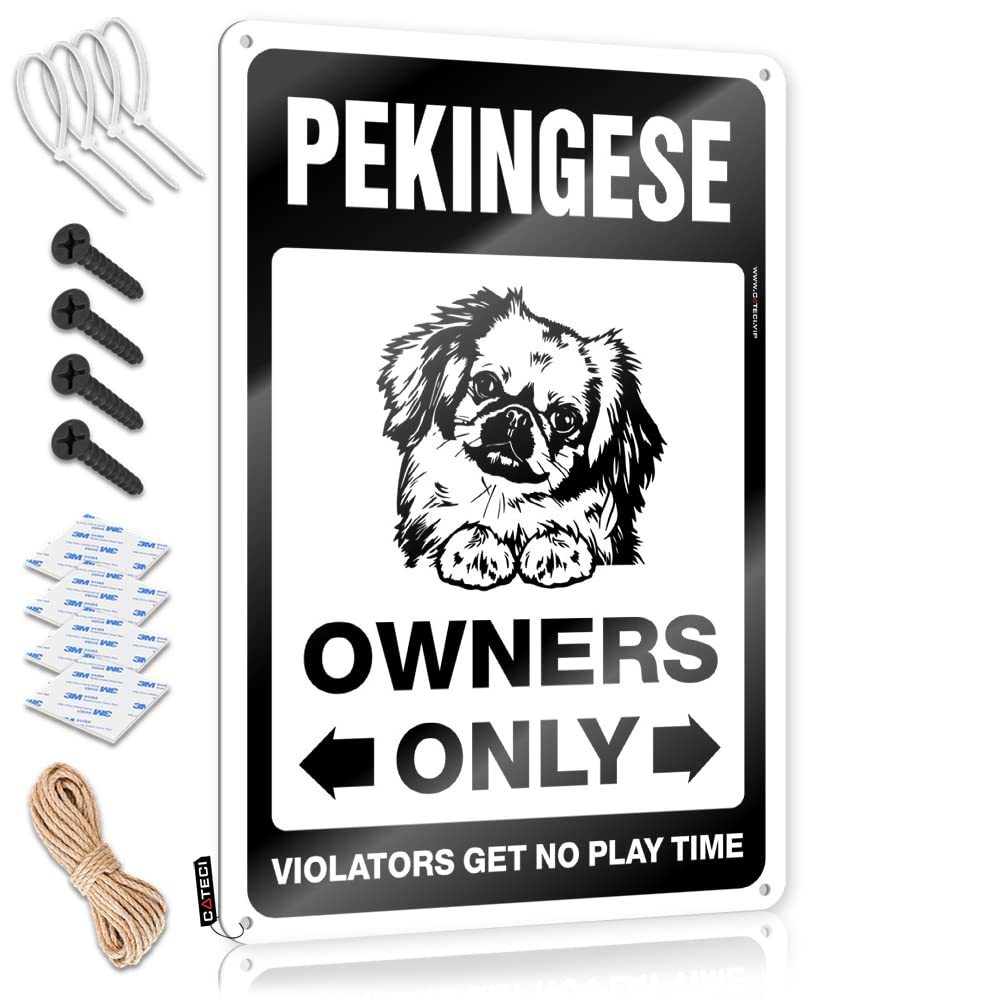 Décoration murale Pekingese Parking Only pour égayer un mur blanc vide
