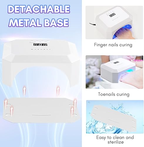 Miniatura 5 de Makartt Eloisee - Lámpara de uñas LED UV de 36 W luz UV para uñas paquete de lámpara de curado profesional con lima de uñas lima de uñas de grano