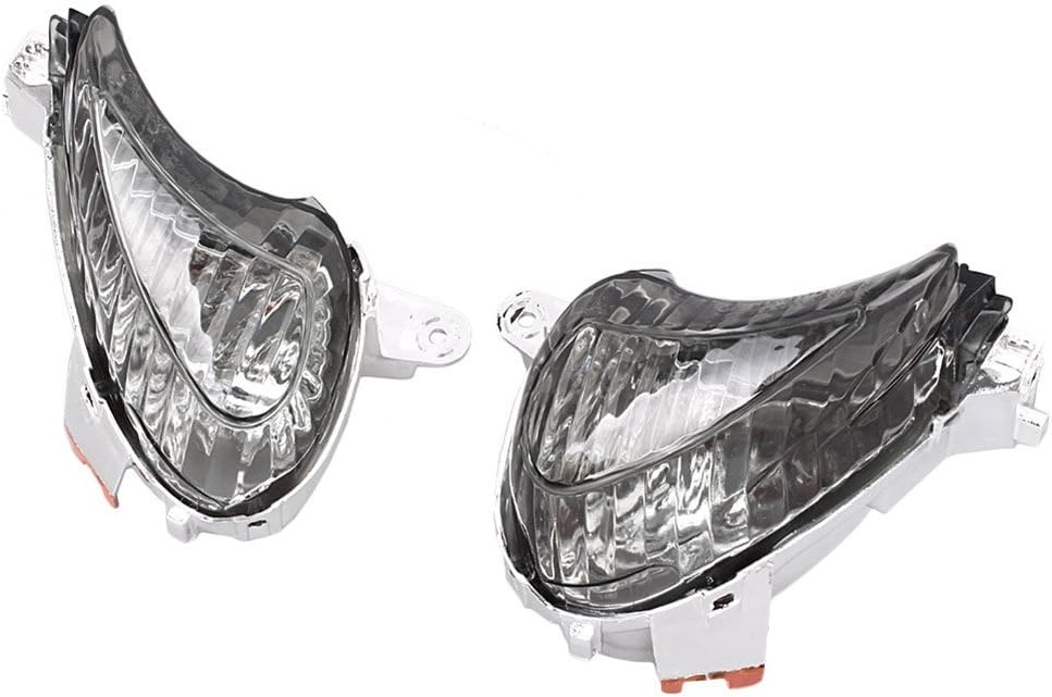 Mallofusa Motorcycle Front Turn Signal Light Cover Housing Shell Replacement Compatible for Suzuki Hayabusa GSXR1300 2008 2009 2010 Smoke