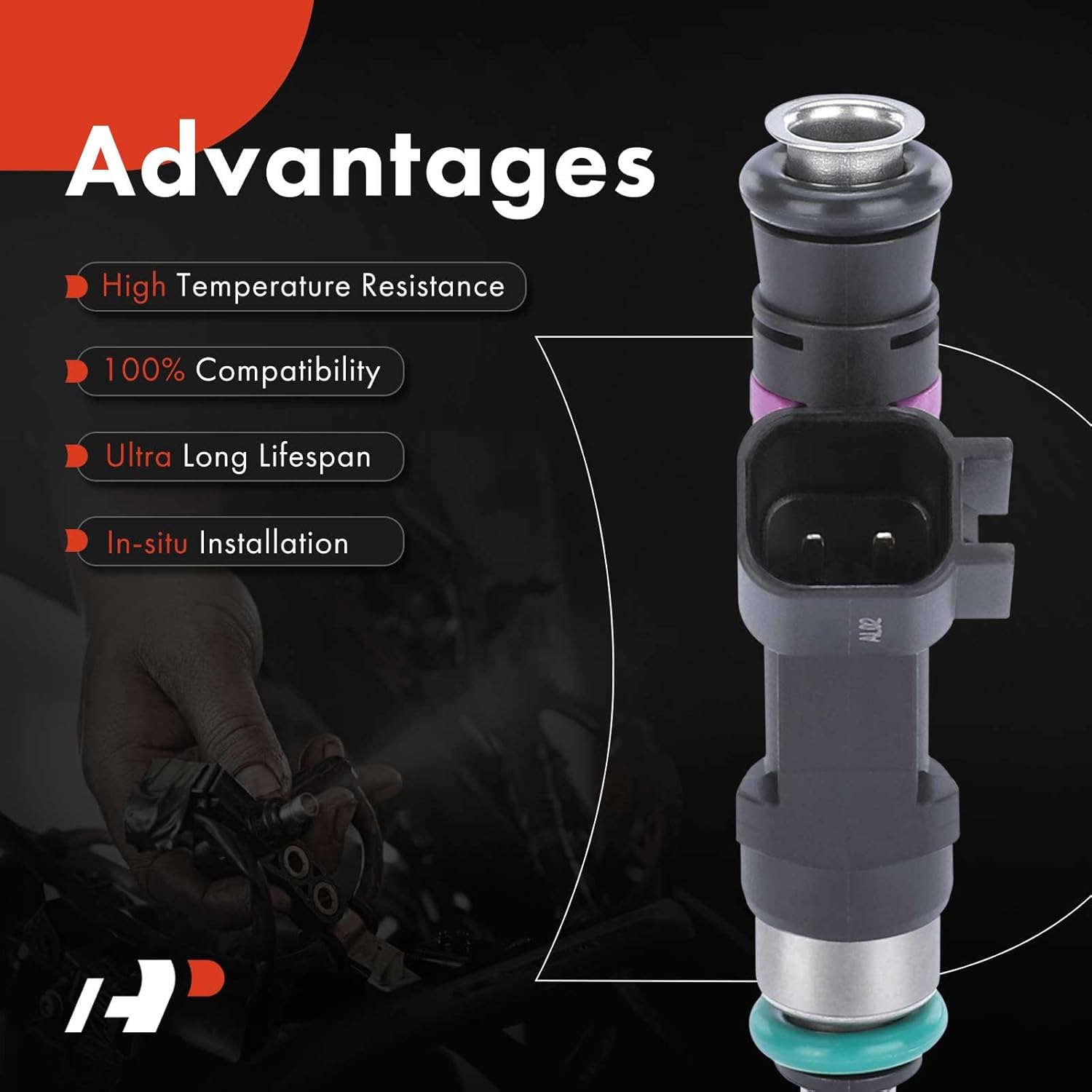 A-Premium Fuel Injectors Compatible with Ford Expedition & Lincoln Navigator, 2007-2008, V8 5.4L, GAS, Set of 8, Replace# 0280158140, 7L1Z9F593B