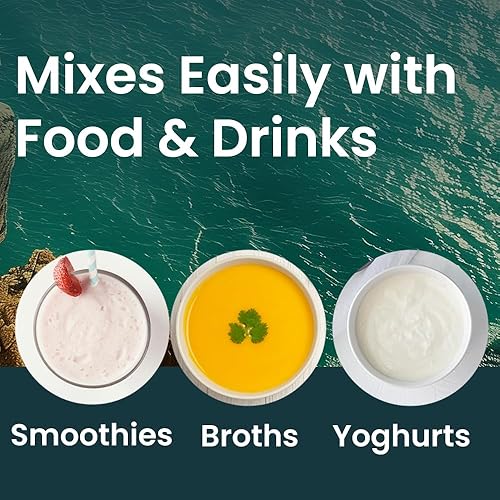 Miniatura 6 de Colágeno marino en polvo con vitamina C  Hidrolizado para una absorción óptima  Sin sabor y se disuelve fácilmente  Sin OMG y probado con