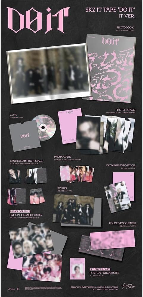 Amazon.com: Stray Kids SKZ IT TAPE DO IT Album Photobook Ver (IT