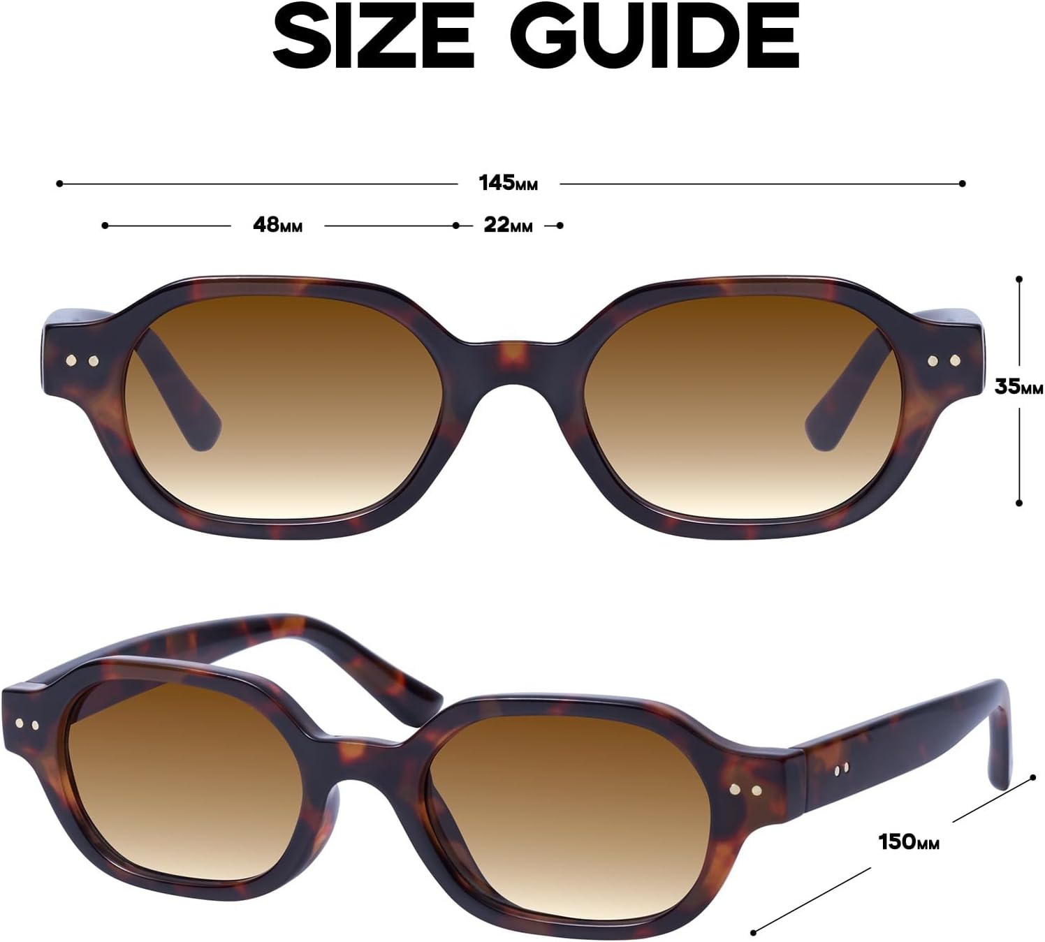 mosanana Retro Hexagon Sunglasses for Women Trendy Rectangle 2026 Sunnies MS52595 - Image 6