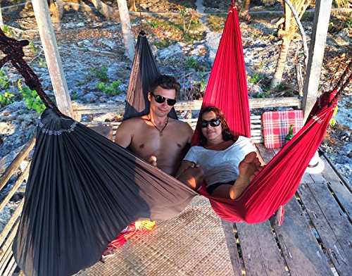 Hammock Bliss Tandem - One Hammock With Two Separate Spaces Allows Two People To Hang Together In Bliss - Great For Couples Or Create Double Layer Hammock #TOP3