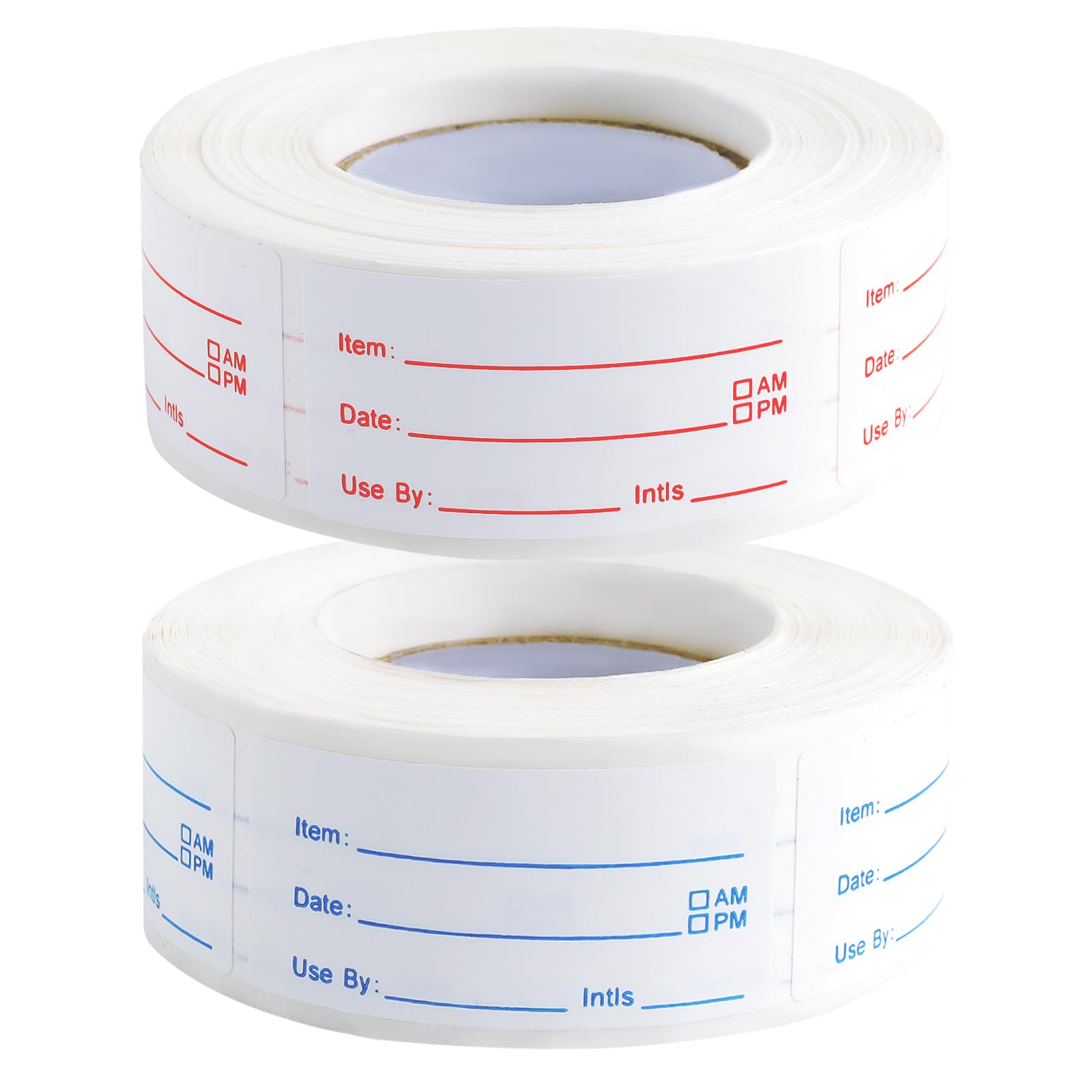 Removable Food Stickers,2 Rolls 100PCS Frozen Food Labels Easy Peel Off Food Labels Stickers Reminder Food Storage Labels Prep Canning Labels for Meal Containers and Jars
