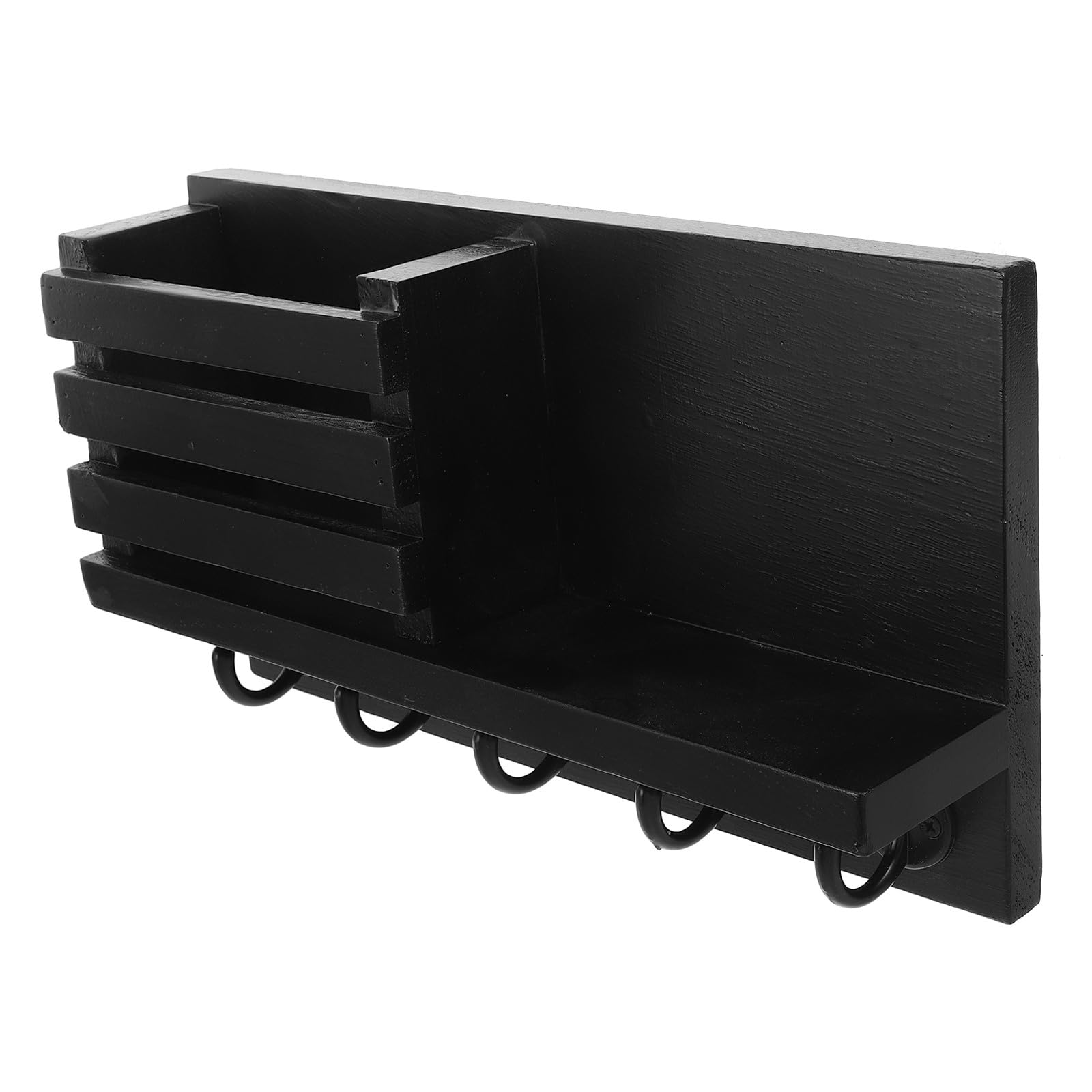 Veemoon Schlüsselhakenleiste aus Holz, Wandbriefablage mit Haken für Flur