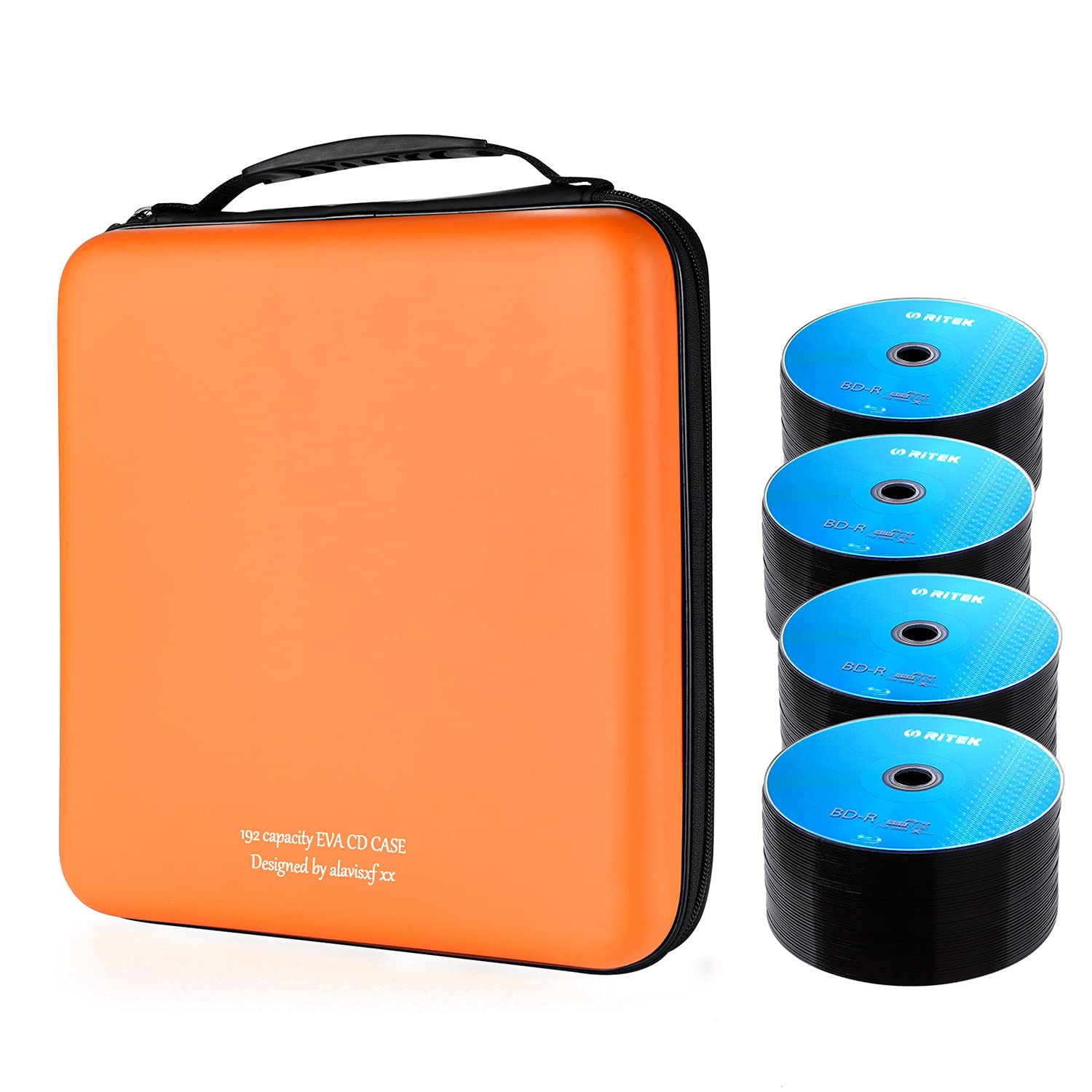 Amazon.com: alavisxf xx CD Case, 192 Capacity EVA Protective Blu