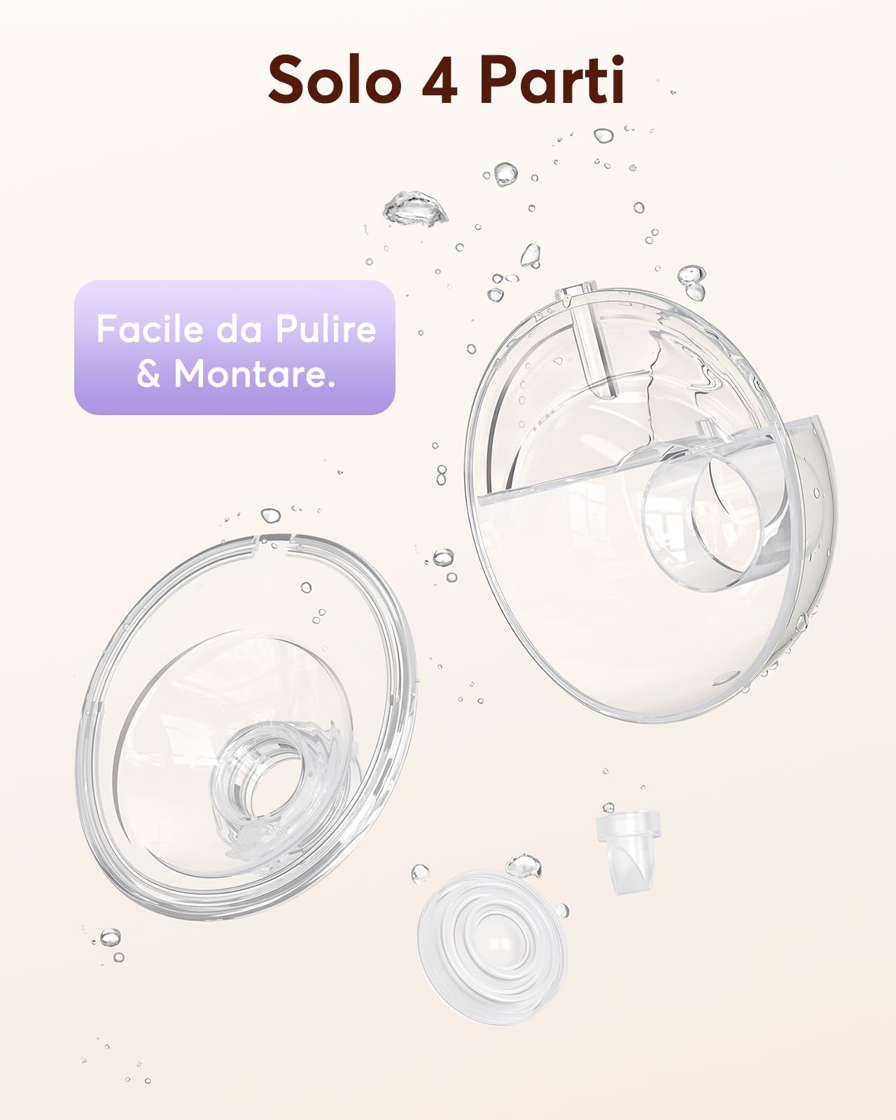 Haokoo Tiralatte Elettrico Indossabile Senza Mani, Tutto in Uno Tira Latte Neonati Elettrico per Uso Quotidiano e Lavoro, Facile da Usare con Flange 17/19/21/24/27 mm, 4 Modalità 12 Livelli, 2 Pezzi