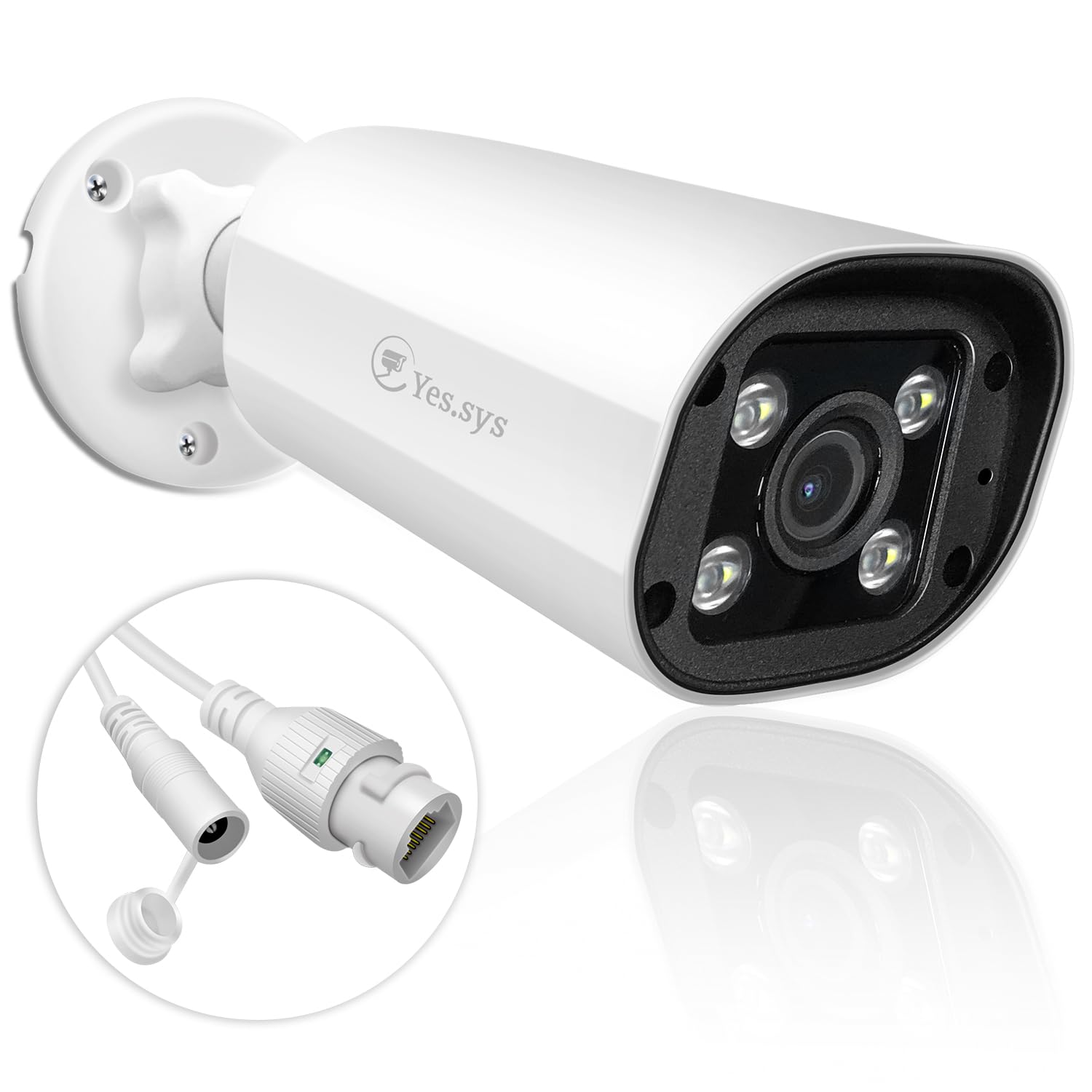 Eyessys 4MP 2.8mm Wide Angle Lens 1440P IP Bullet Security Camera Color Night Vision PoE with Microphone(Audio), 24/7 Full Time Smart Dual Light LED, Weatherproof IP66 Compatible with NVR/RTSP-image-19