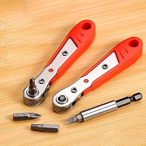 Miniatura 6 de 1 Llave De Codo Roja En Ángulo Recto, Destornillador Phillips Para Espacios Estrechos Rojo