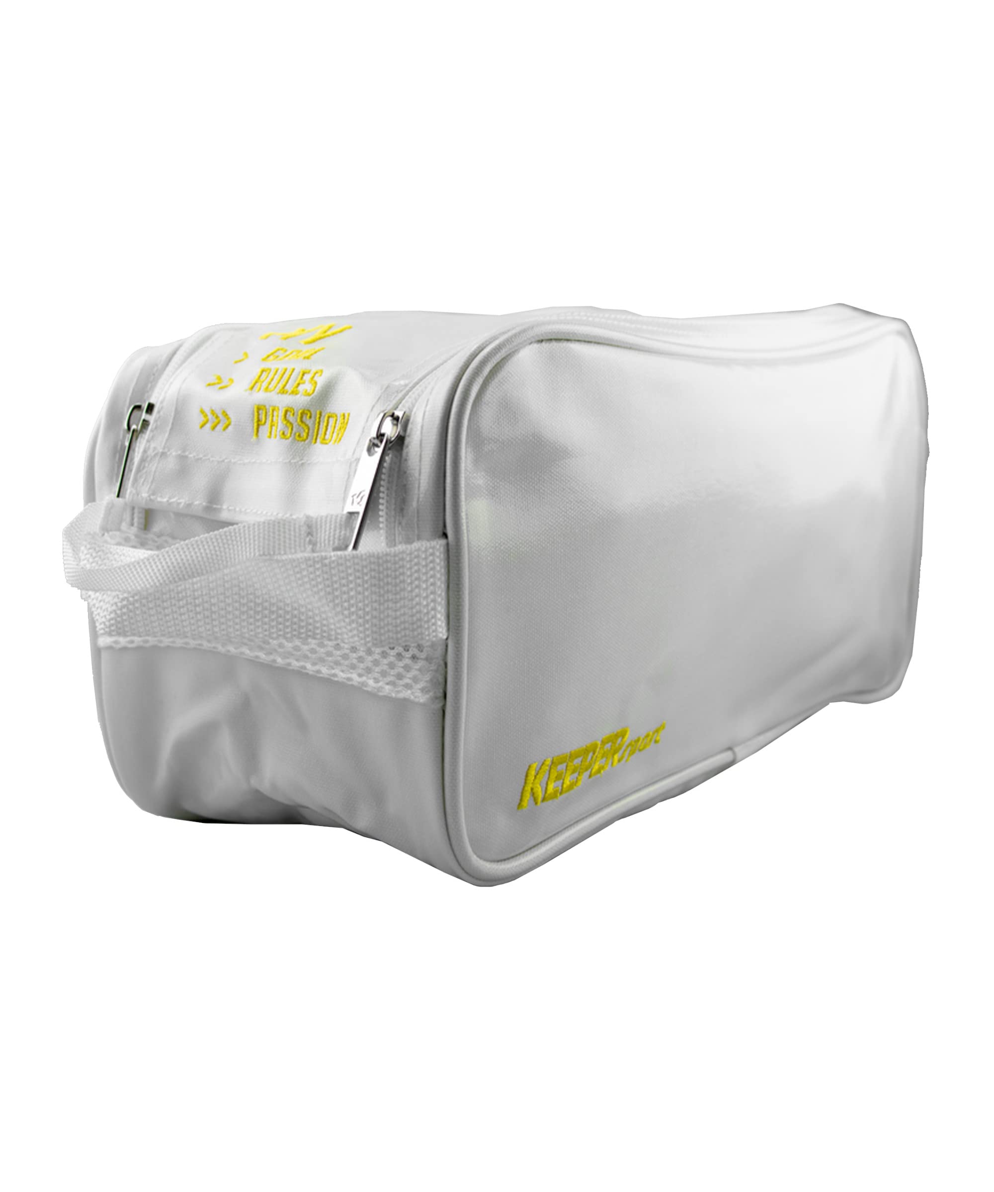 KEEPERsport F008 - Borsa per guanti da portiere, colore: Bianco