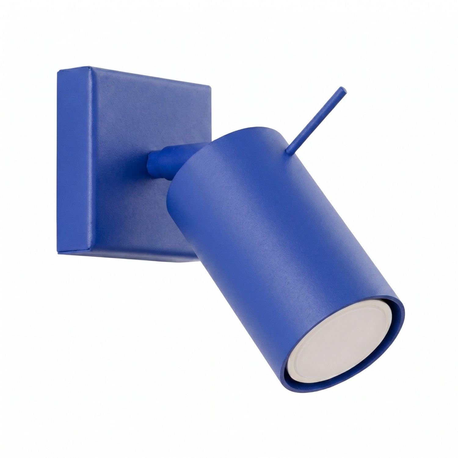 Licht-Erlebnisse Wandspot Stahl Ultramarin GU10 verstellbar minimalistisch wohnlich blendarm Wohnzimmer Flur B:8 cm Wandstrahler Leselampe Büro