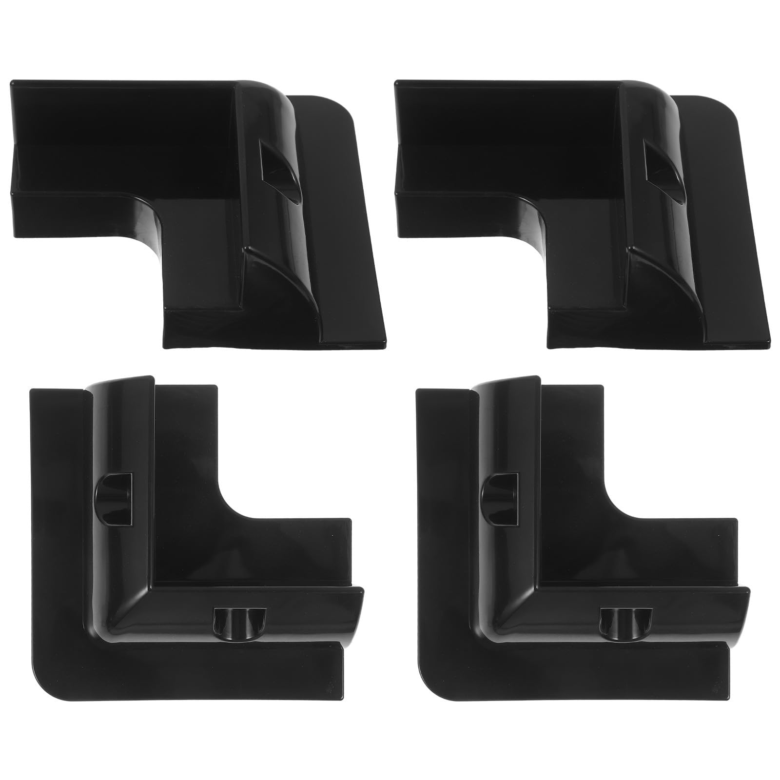 Mikinona Soporte para Panel Solar sin Taladros, Kit de Montaje para Autocaravana y Barco, 4 Piezas Negras, Estructura Elevada para Flujo de Aire, Resistente y Protección de Esquinas