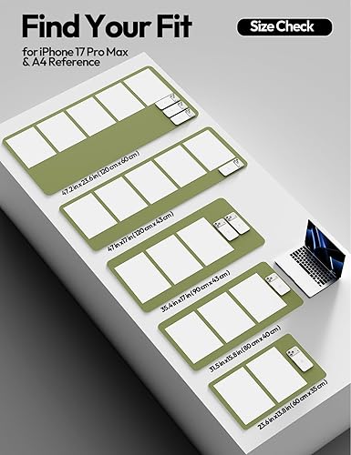 Miniatura 5 de YSAGi Protector de escritorio de cuero, tapete de oficina, alfombrilla grande para mouse, secante antideslizante de cuero PU, escritorio