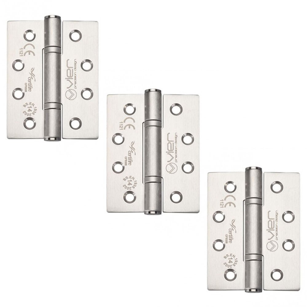 Zoo Hardware 3 X Vier Grade 14 High Performance Fire Rated Door Hinges Ce Rated Satin Stainless Steel