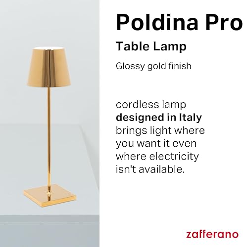 Miniatura 10 de Zafferano Poldina Pro - Lámpara de mesa (rojo rubí) de encendidoapagado, regulable táctil, inalámbrica, interiorexterior, LED, base de carga de