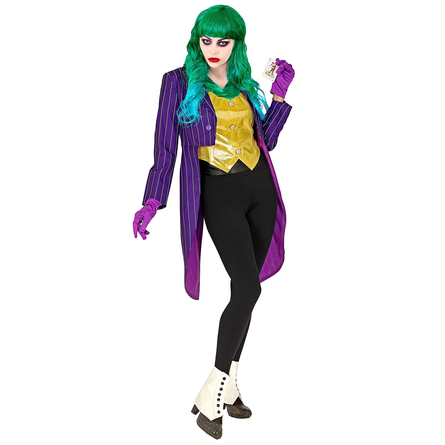 W WIDMANN MILANO Party Fashion - Clown costume set, braces, bow tie and nose, carnival, theme party, birthday, circus