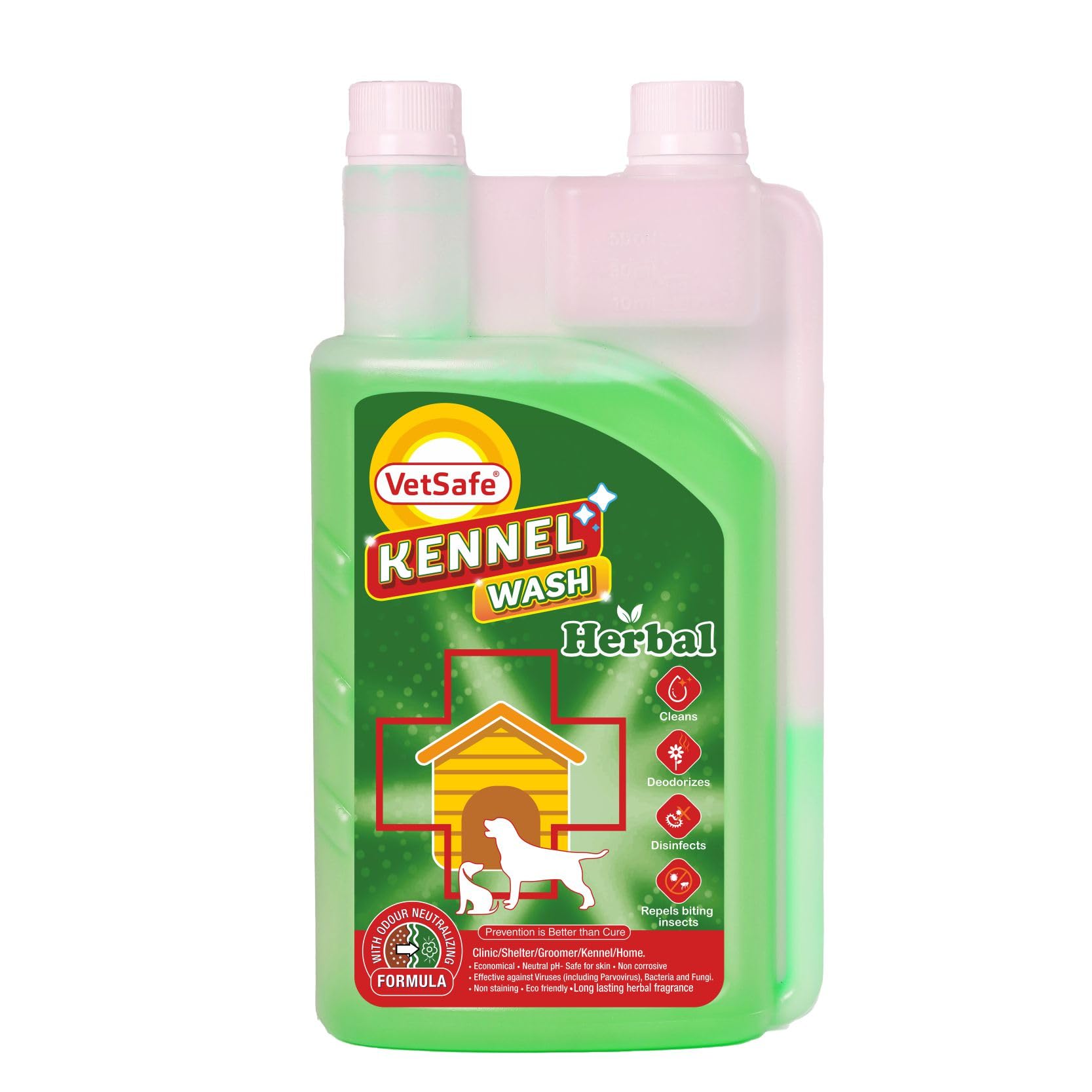 VetSafe Herbal Kennel Wash 1000 ML | Kennel Cleaner | Pet Floor Cleaner | Pet Area freshener | Odour Neutralizer | Disinfectant | Super Concentrate | Neem Power (B0CVSCDY18) Amazon Price History, Amazon Price Tracker
