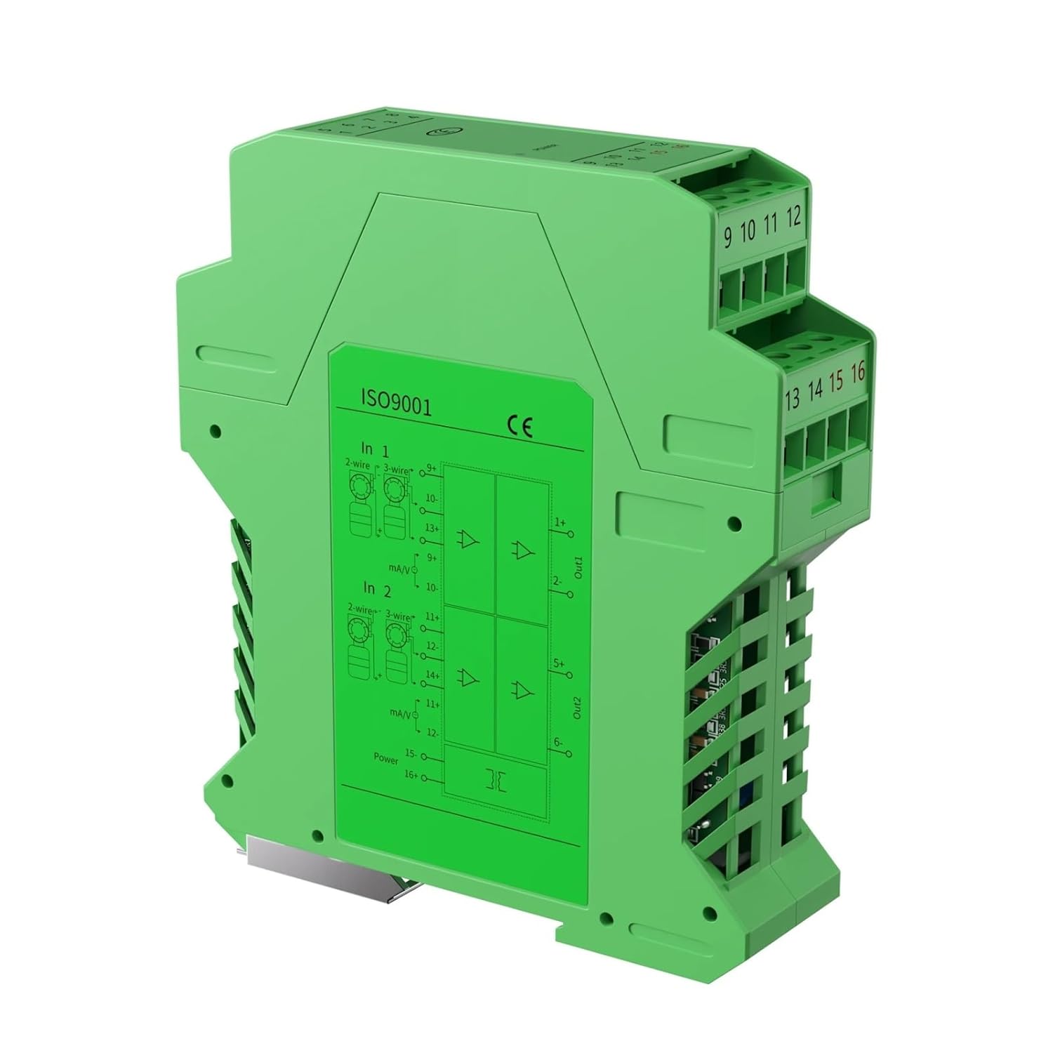 4-20mA 0-10V Analog Signal Isolator 0-10mA 0-20mA DC 0-5V 1 in Out(Input 1-5V,Output 4-20mA)