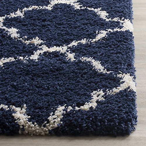 Tapete SAFAVIEH Hudson Shag 4'x6' Azul Marino y Marfil miniatura 3