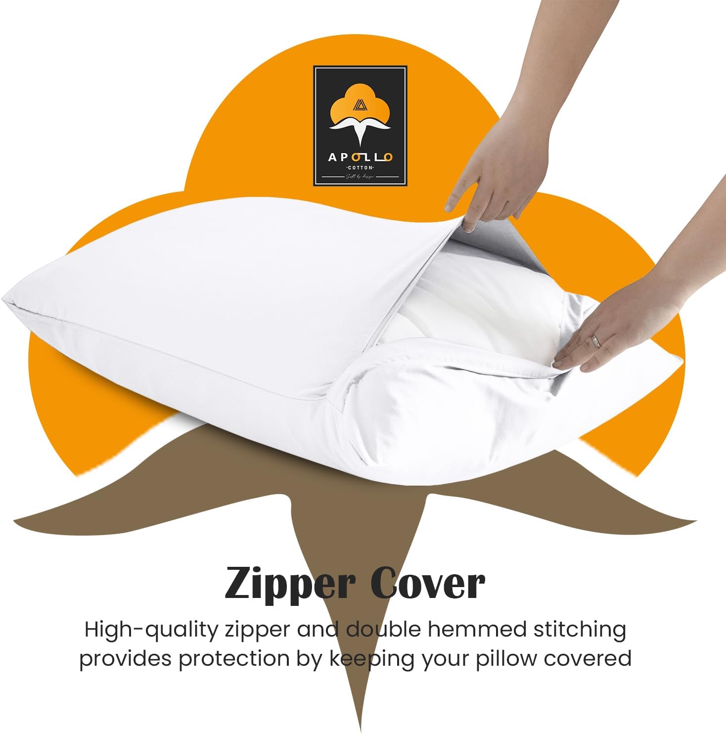 Toddler Travel Pillow Cover 100% Egyptian Cotton Pillowcase Set of 2 with Zipper Closure Small Pillow Case 500 Thread Count Travel Pillowcase (White Solid, Toddler 12X16)