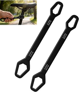 Universal Double-Ended Self Adjustable Wrench, 5mm-22mm Torx Wrench Double-Head Self-Tightening Wrench, Multifunctional Sink Tool Set Plumbing Repair Car Torque Wrenches All In One Tools