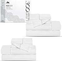 Vista 25 de Mayfair Linen - Juego de sábanas 100% algodón, tamaño Queen, 500 hilos, 4 piezas (azul claro), suave, refrescante, sábana de algodón satinado