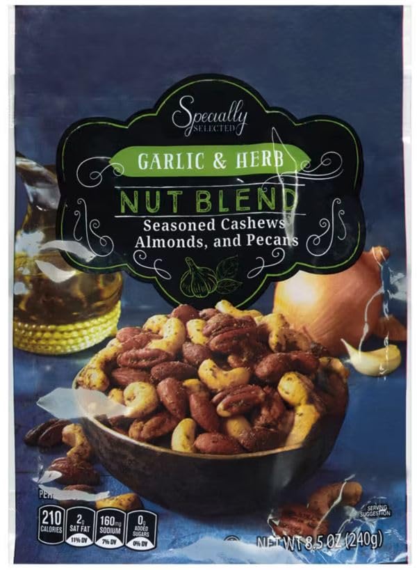 Garlic And Herb Nut Blend Seasoned Cashews Almonds And Pecans