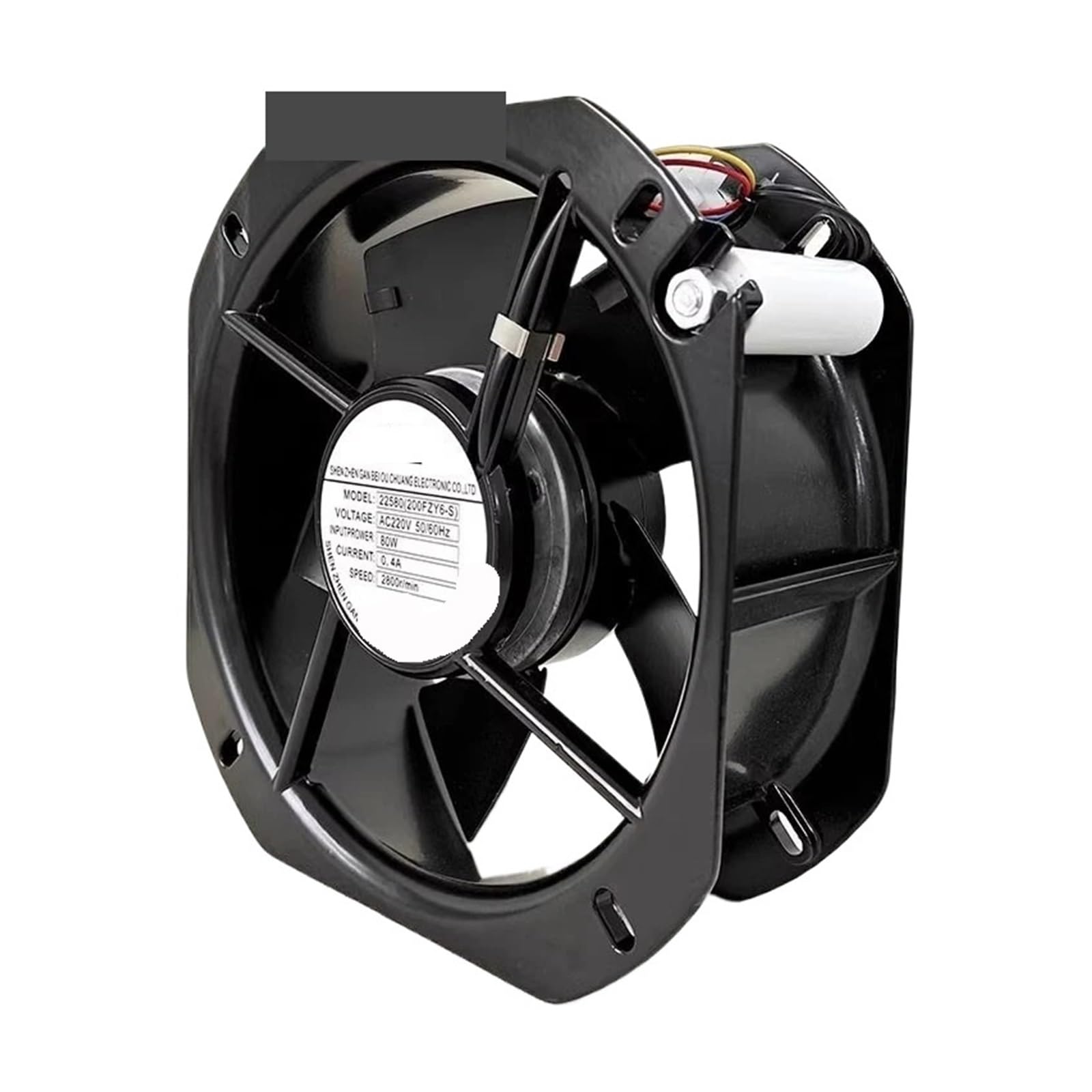 BRODEFUP 22580 200FZY6-S AC220V 80W 0.4A 2800rpm All Metal Cooling Fan 22CM 220×220×80mm