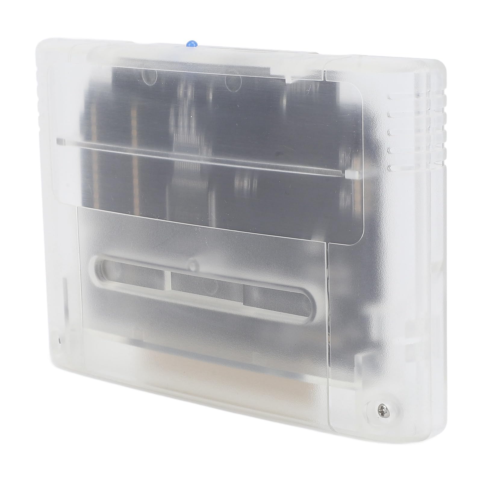 Cartucho de Juego, Tarjeta de Memoria de 8 GB con Rendimiento de Juego Más Rápido y Estable y Copia de Seguridad de Memoria Automática, para Consolas de Juegos SFC (Blanco Transparente)