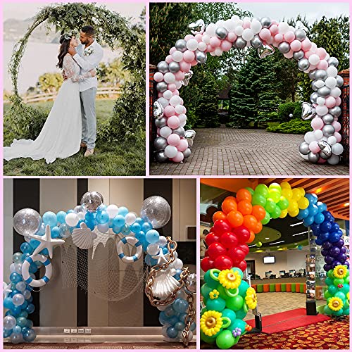 Image of Wokceer 9.2 FT Large Circle Balloon Arch Stand Gold Metal Round Arch Backdrop Stand for Wedding Ceremony Birthday Party Bridal Shower Anniversary Background Decoration | Gold Metal Round Backdrop Stand Wedding Arches for Ceremony Birthday Party Bridal Shower Anniversary Decoration