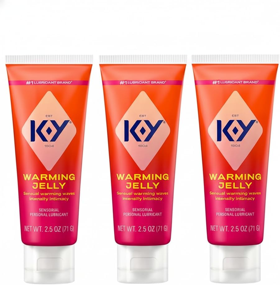 Warming Jelly Glycerin Based Formula 2.5 Fl Oz. Sensorial Personal Lubricant for Men, Women and Couples & Safe to Use with Latex Condoms (3 Pack)