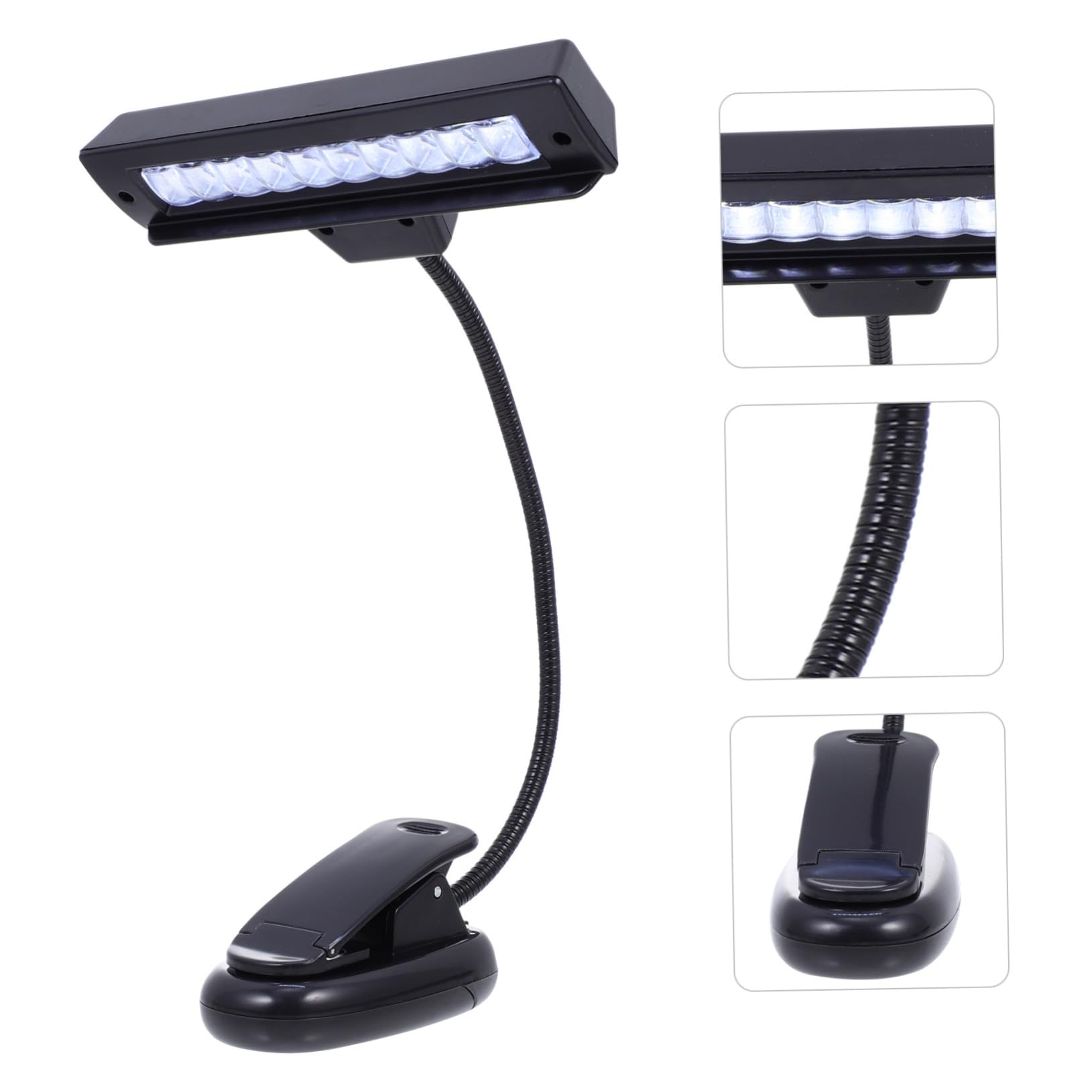 VICASKY 5 Pièces Lampe Clip LED pour Pupitre de Musique Réglable Lampe de Bureau Portable Protection des Yeux pour Étude Nocturne
