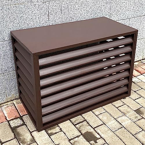 屋外用プライバシースクリーンフェンスエアコンカバー、エアコンやヒートポンプ用のアルミニウム保護グリル、ディスプレイラック収納棚、ゴミ箱の囲い、プライバシー保護用(Col